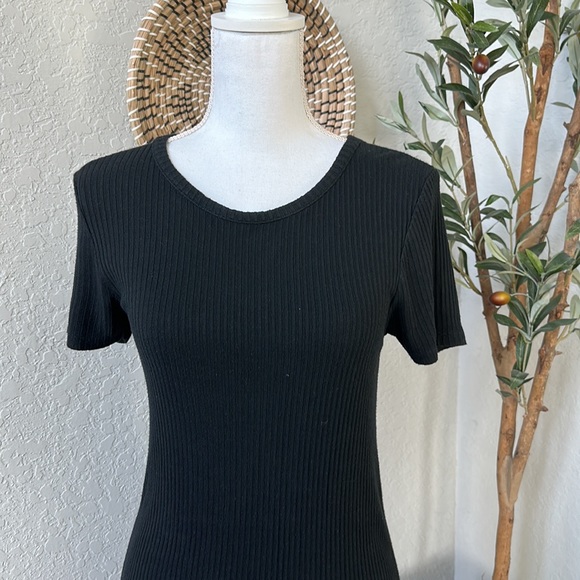 Brandy Melville Classic Cotton Blend Classic Ribbed T-Shirt Dress One Size - Picture 3 of 7